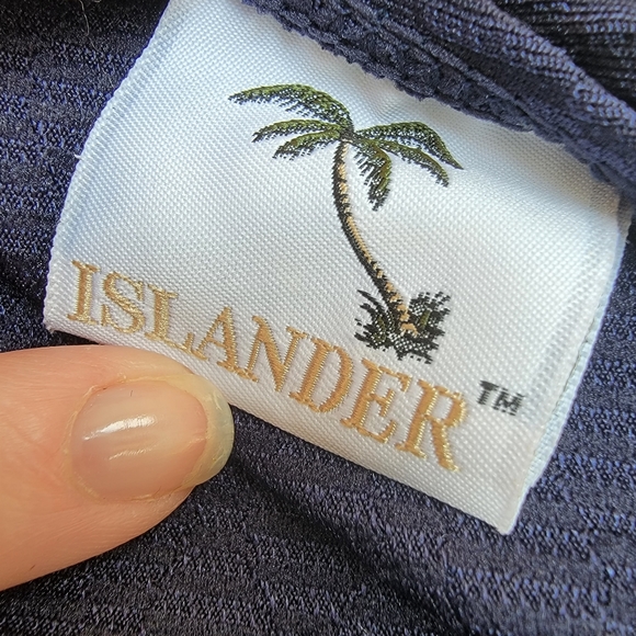 ISLANDER ♡ Gorgeous Navy Blue 1pc Scoop Neck Open Low Back Bralette Swimsuit 10 - Picture 13 of 17